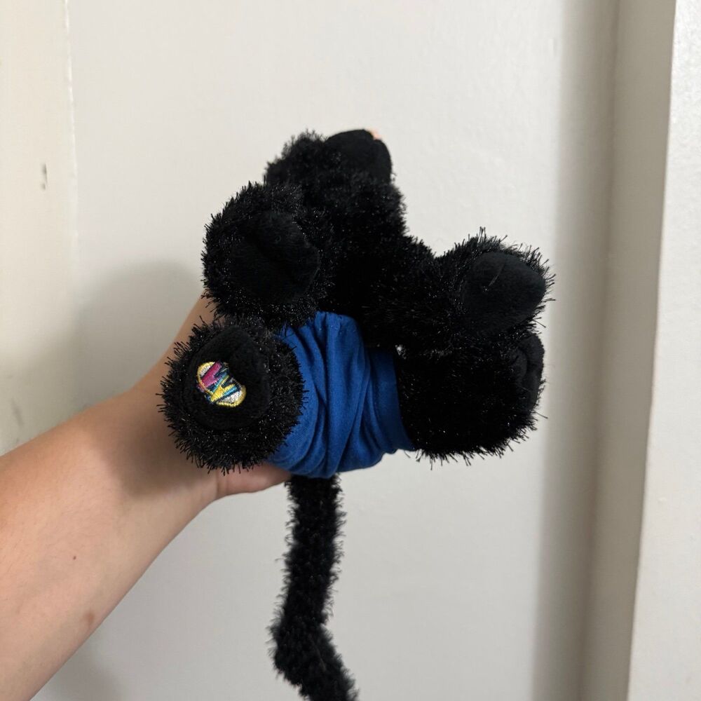 Ganz Webkinz Black Cat Plush Stuffed Toy HM135 Green Eyes No Code - Picture 2 of 4